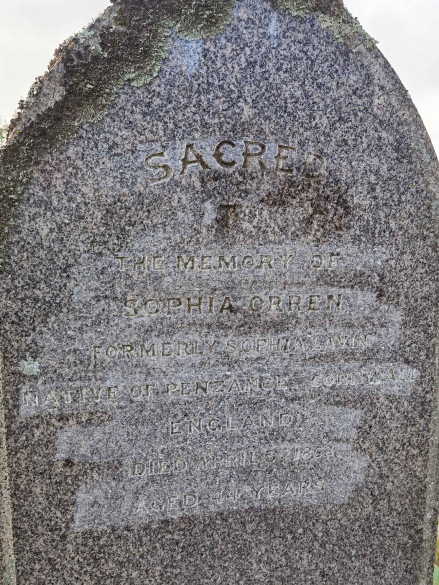 ORREN Sophia formerly LAVIN -1862