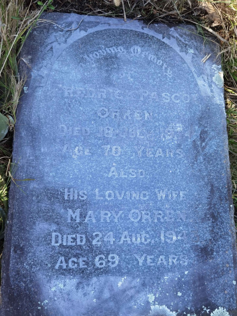 ORREN Frederick Pascoe -1934 &amp; Mary -1943