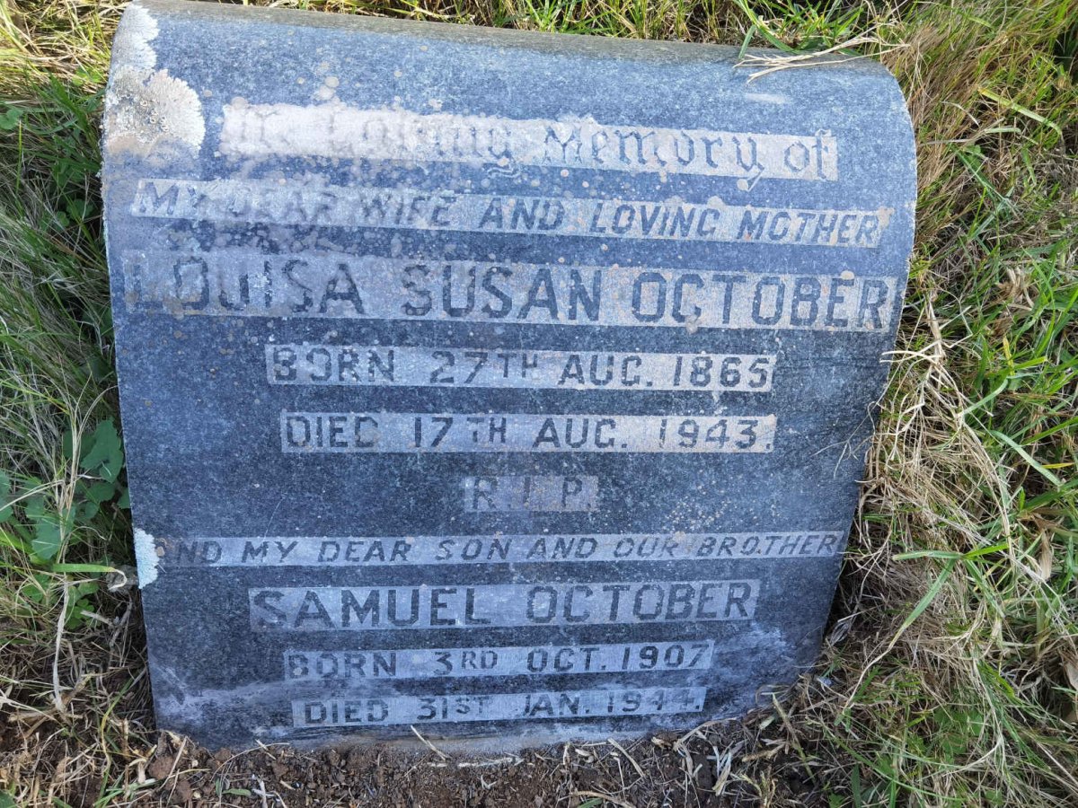 OCTOBER Louisa Susan 1865-1943 :: OCTOBER Samuel 1907-1944