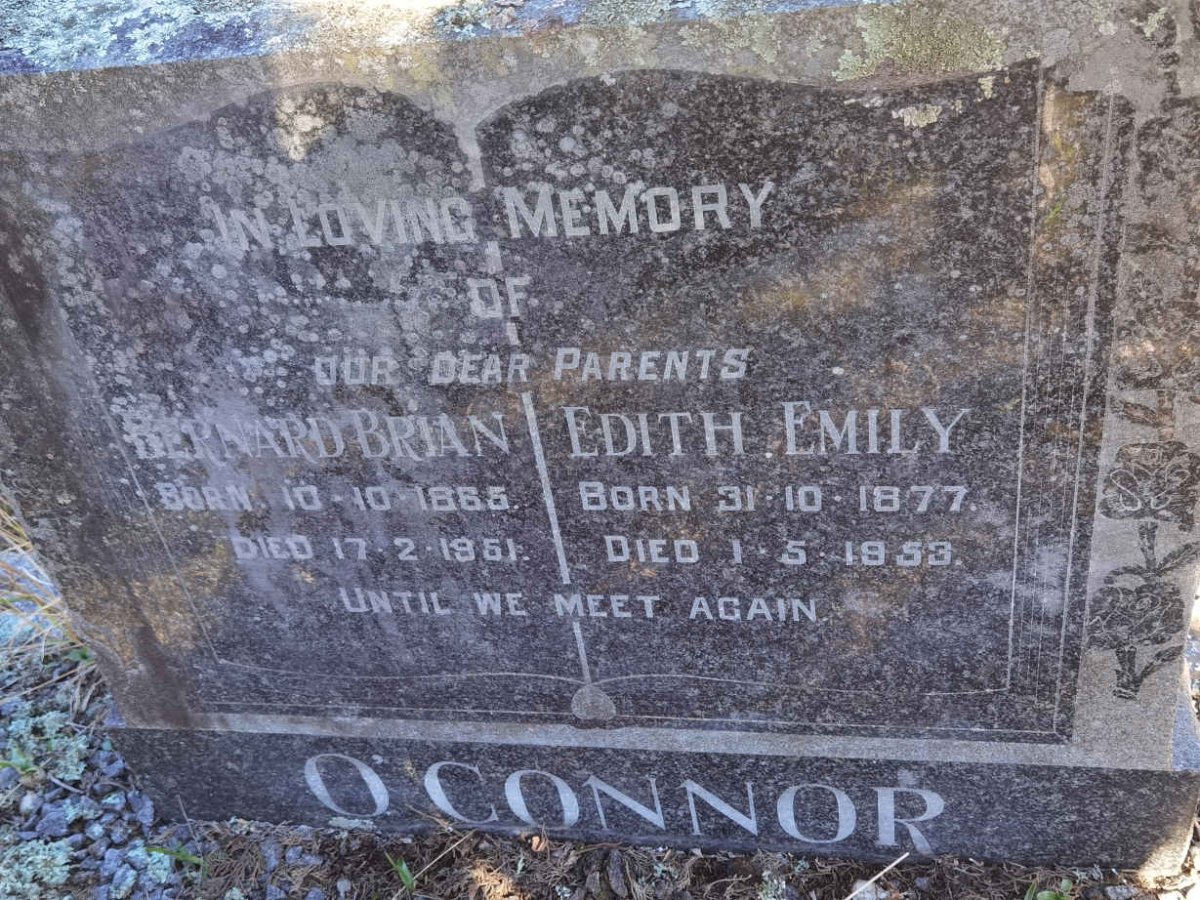O’CONNOR Bernard Brian 1865-1951 &amp; Edith Emily 1877-1953