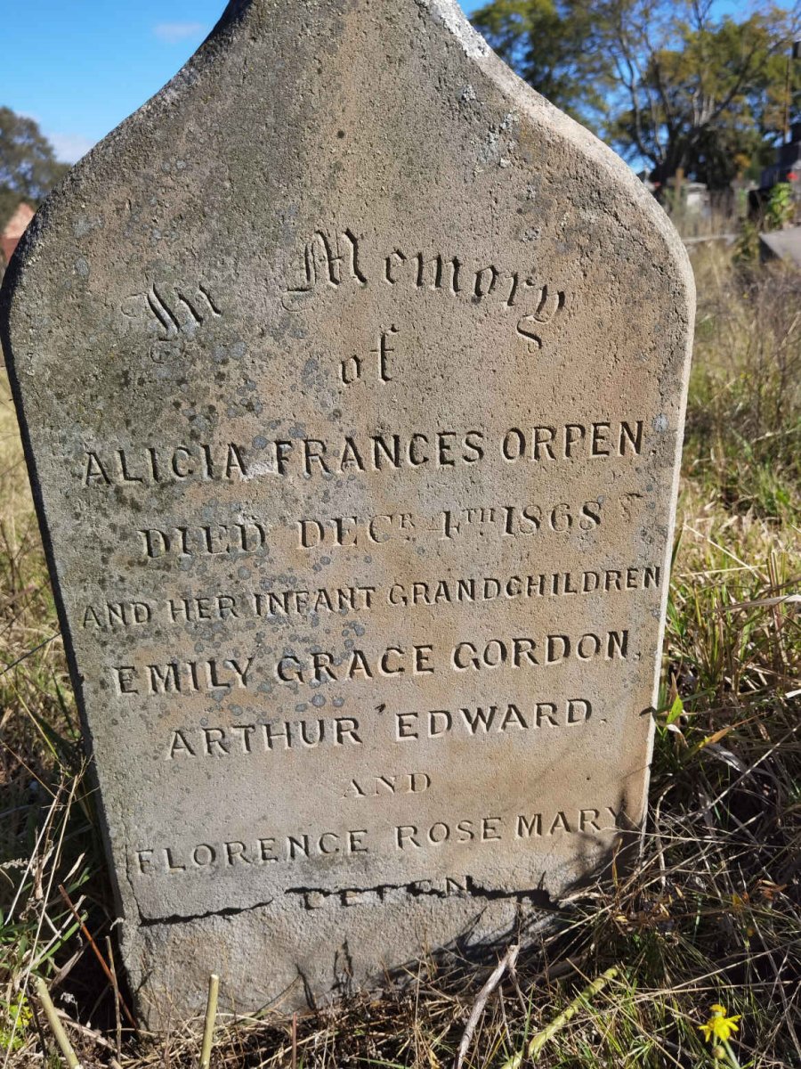 ORPEN Alicia Frances -1868 :: ORPEN Emily Grace Gordon :: ORPEN Arthur Edward :: ORPEN Florence Rosemary