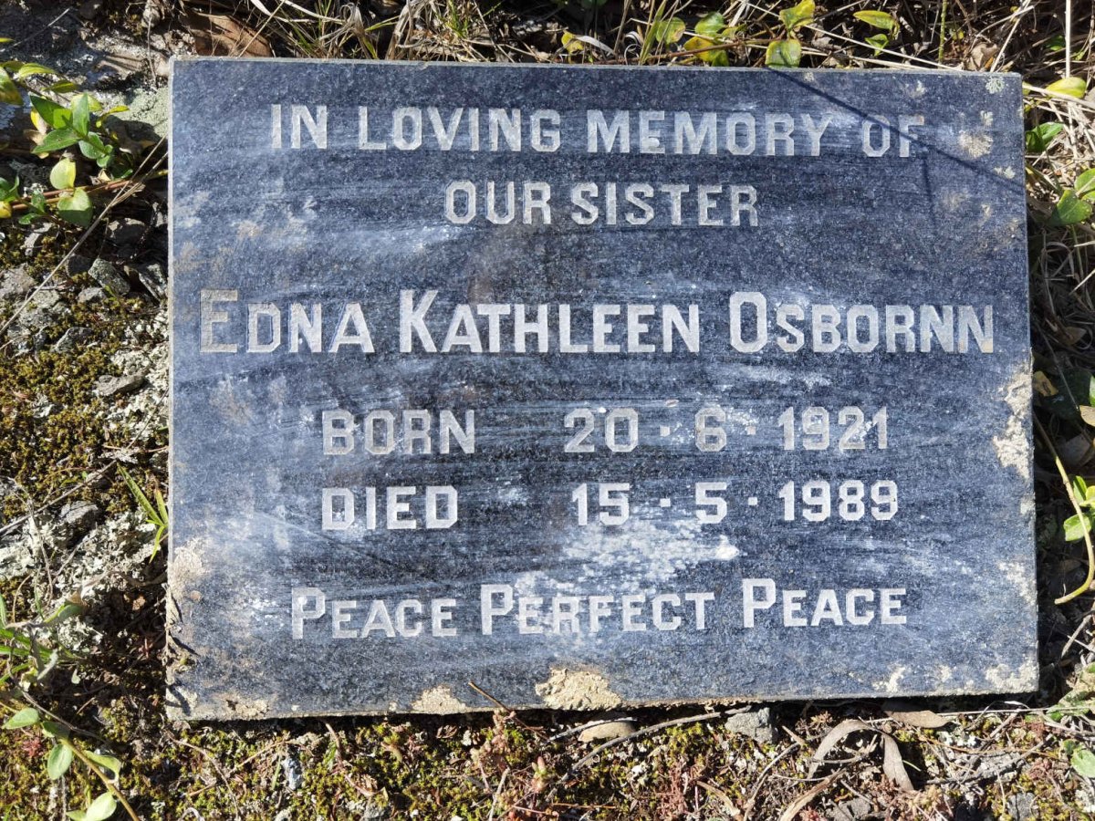 OSBORNN Edna Kathleen 1921-1989