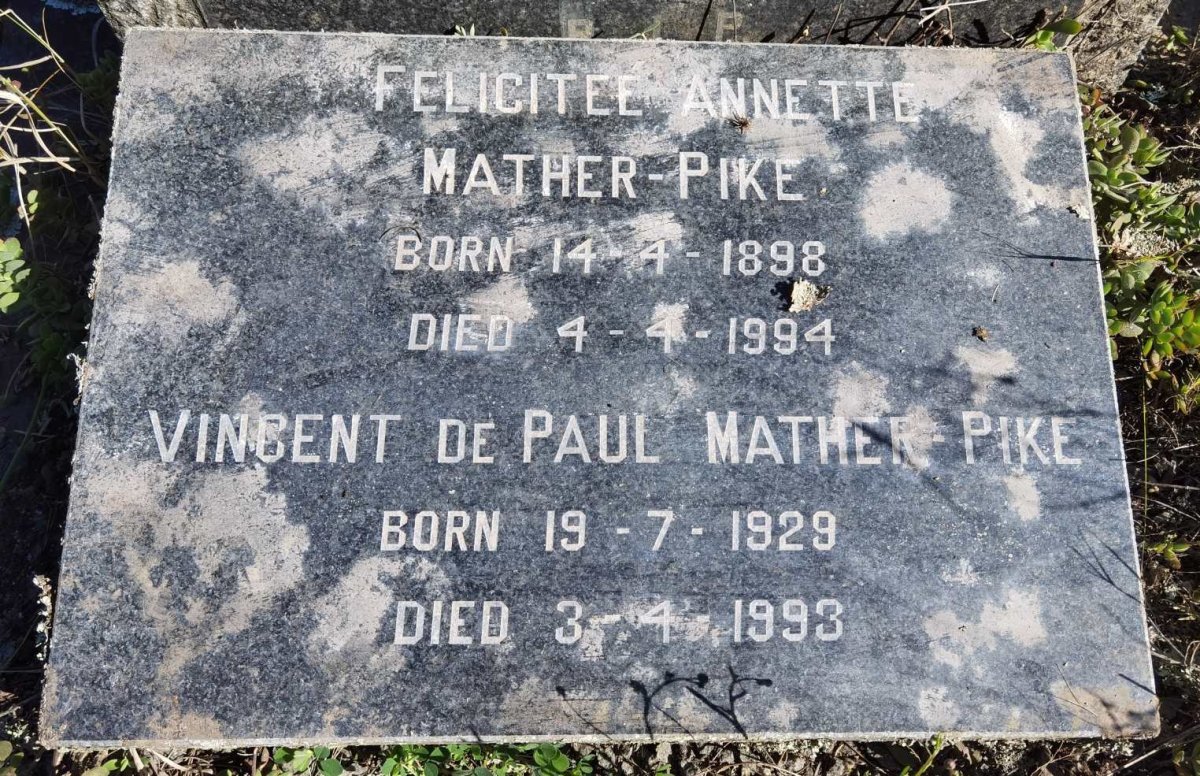 PIKE Felicitee Annette, MATHER 1898-1994 :: MATHER-PIKE Vincent De Paul 1929-1993