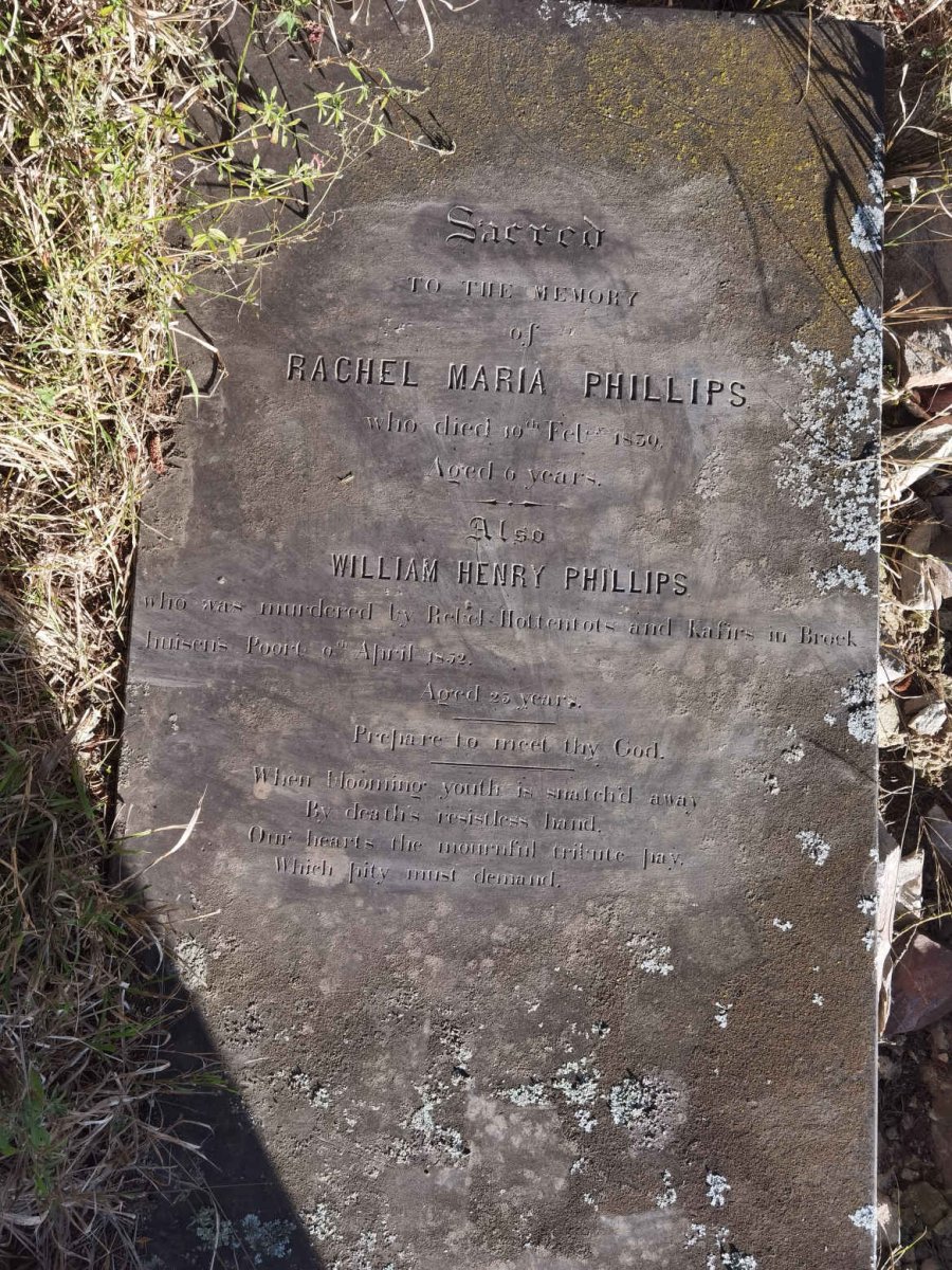 PHILLIPS Rachel Maria -1839 :: PHILLIPS William Henry -1852