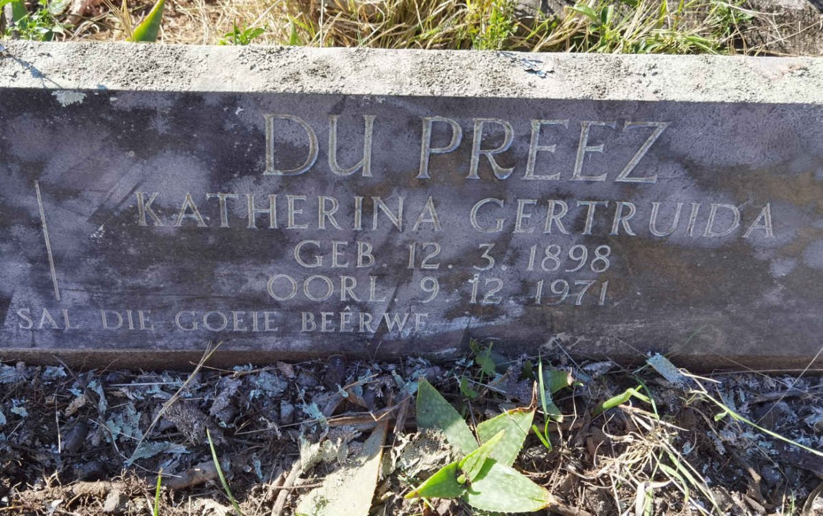 PREEZ Katherina Gertruida, du 1898-1971