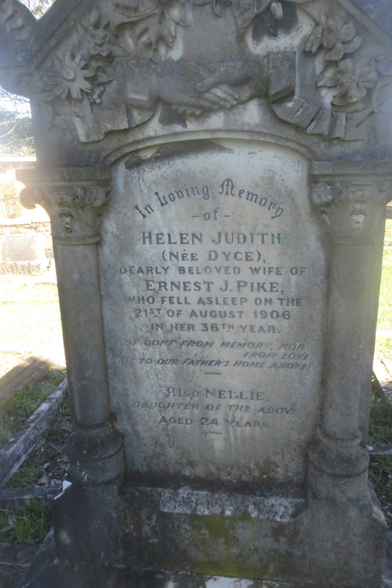 PIKE Helen Judith nee DYCE -1906 :: PIKE Nellie