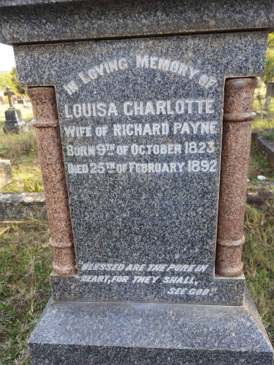 PAYNE Louisa Charlotte 1823-1892