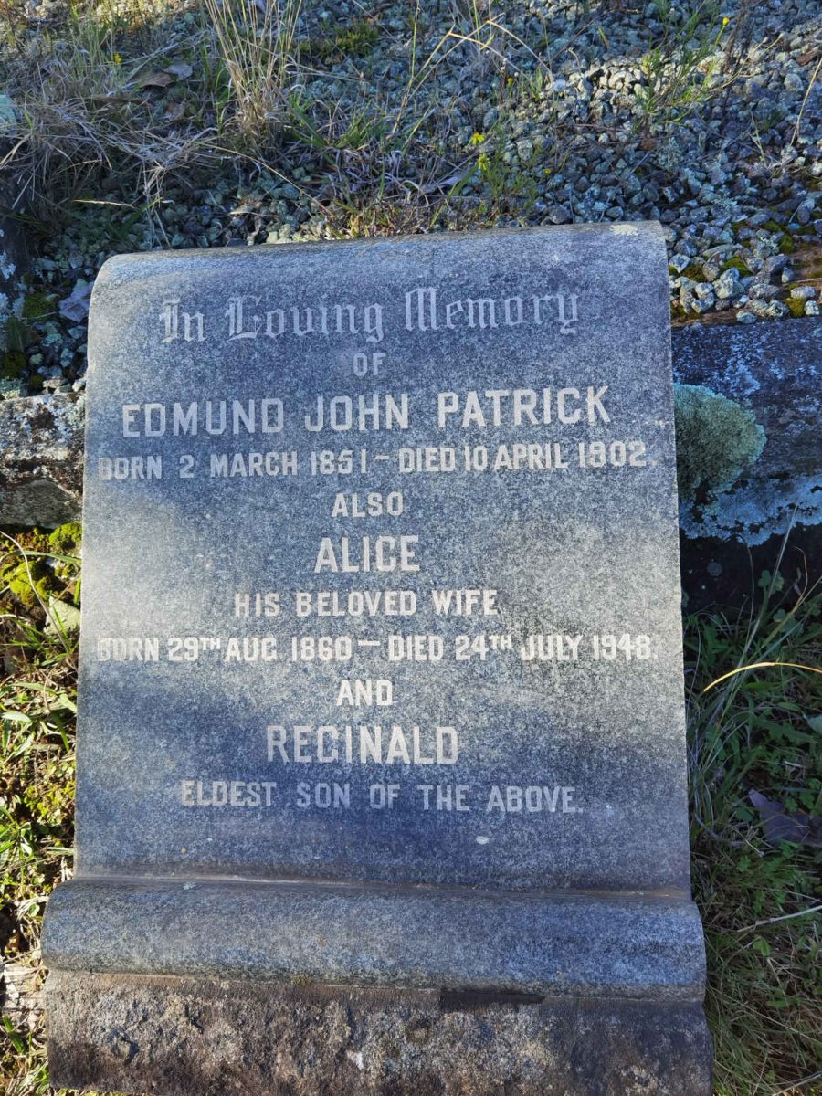 PATRICK Edmund John 1851-1902 &amp; Alice 1860-1948 :: PATRICK Reginald