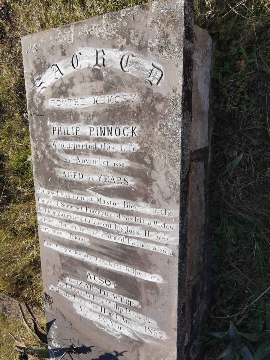 PINNOCK Philip -1850 &amp; Elizabeth WEBB -1857