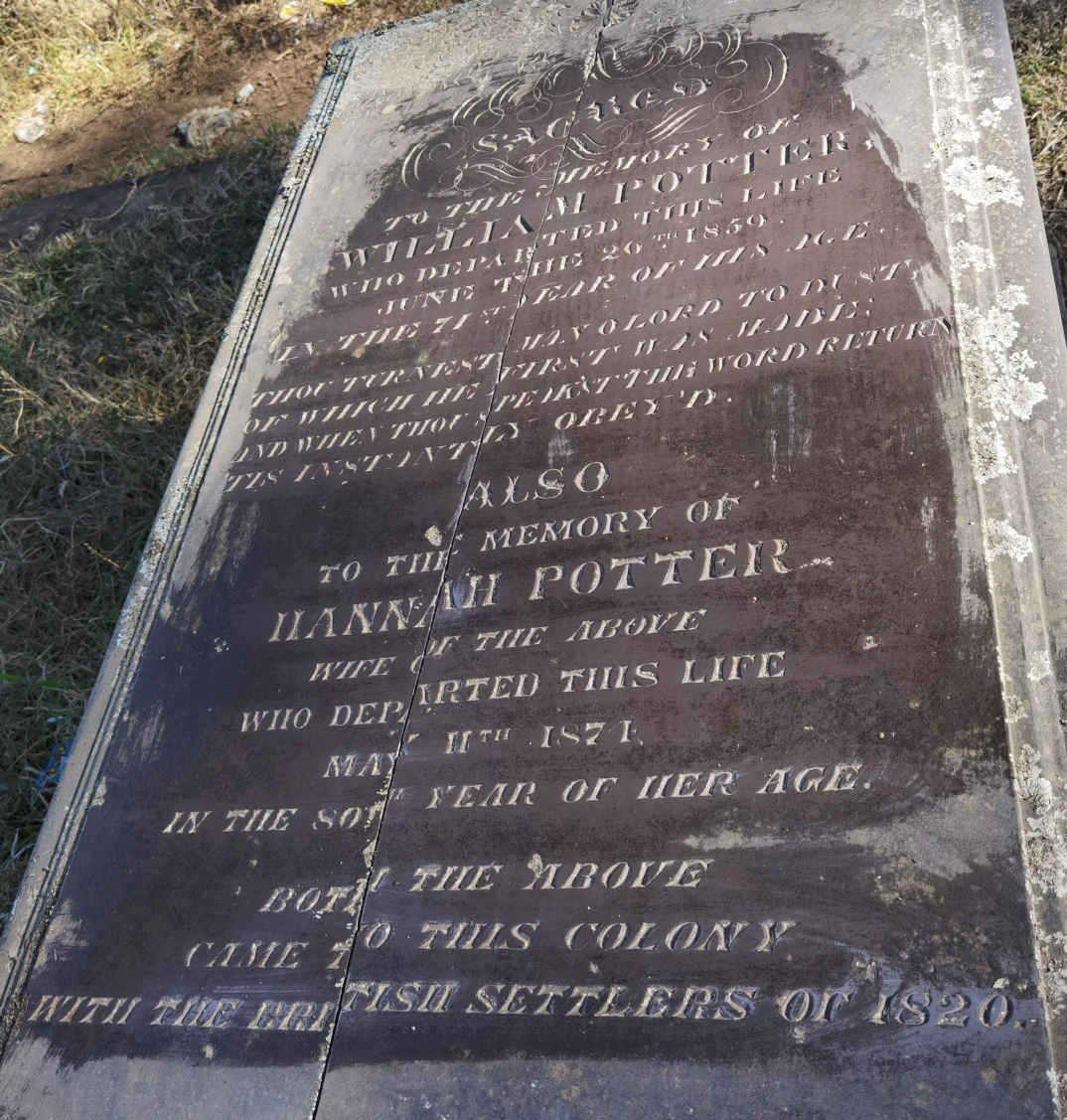 POTTER William -1859 &amp; Hannah -1871