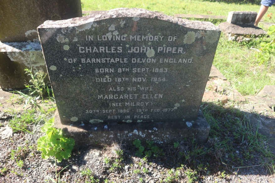 PIPER Charles John 1883-1954 &amp; Margaret Ellen MILROY 1896-1977