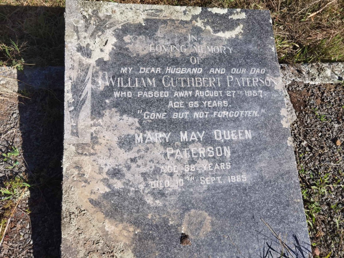 PATERSON William Cuthbert -1957 &amp; Mary May Queen -1985