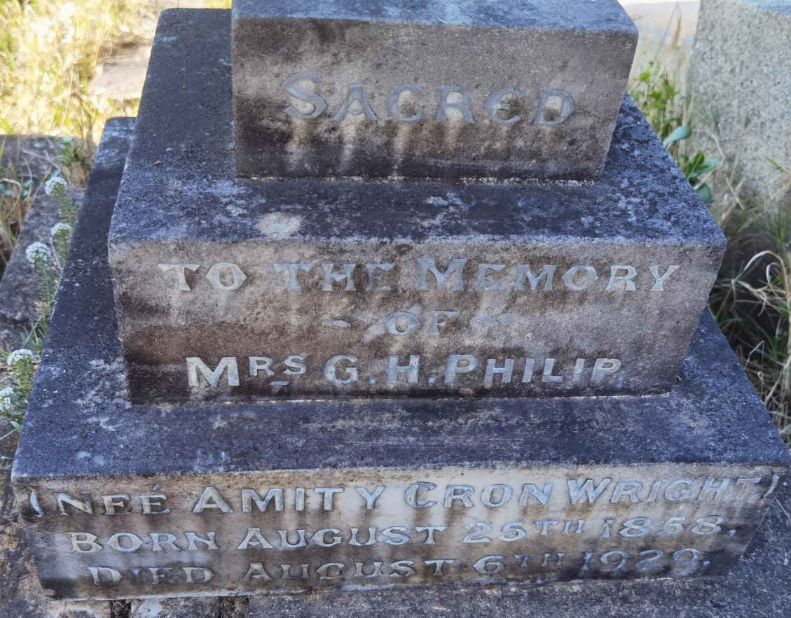 PHILIP G.H. nee AMITY CRON-WRIGHT 1858-1929
