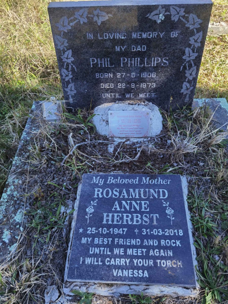 PHILLIPS Phil 1906-1973 :: HERBST Rosamund Anne 1947-2018