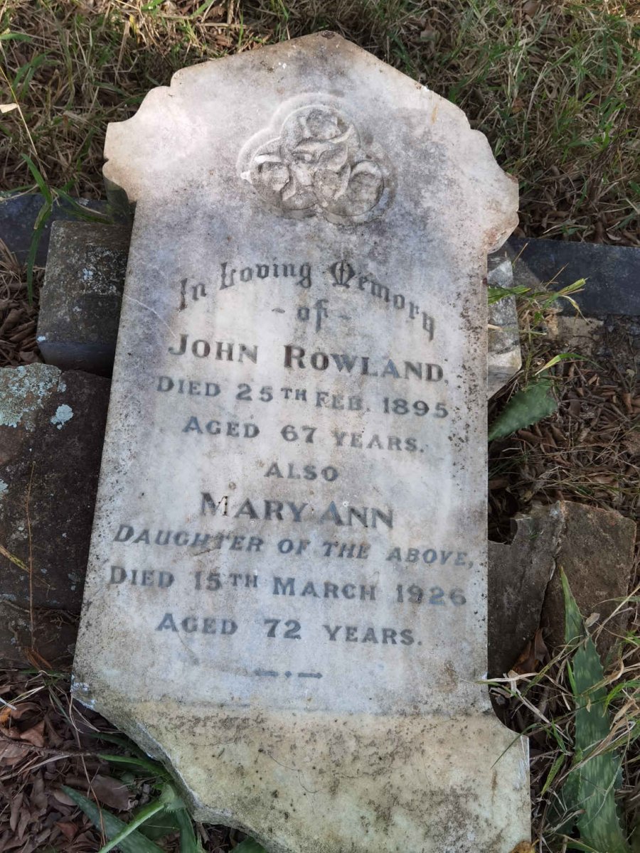 ROWLAND John -1895 :: ROWLAND Mary Ann -1926