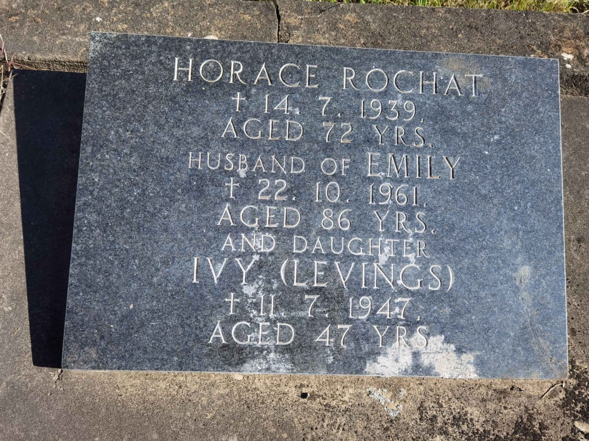 ROCHAT Horace -1939 &amp; Emily -1961 ::  LEVINGS Ivy nee ROCHAT -1947