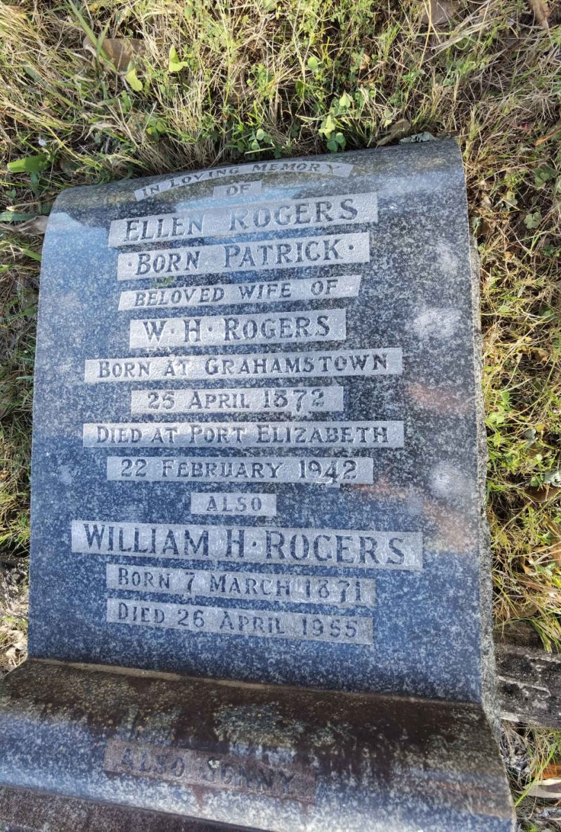 ROGERS William H. 1871-1955 &amp; Ellen PATRICK 1872-1942
