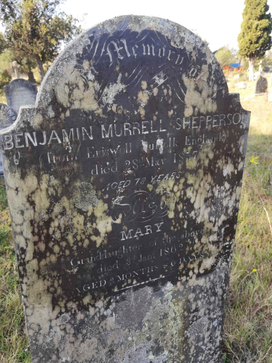 SHEPPERSON Benjamin Murrell -1857 :: SHEPPERSON Mary -1862