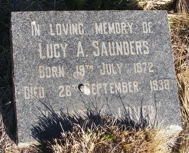 SAUNDERS Lucy A. 1872-1938