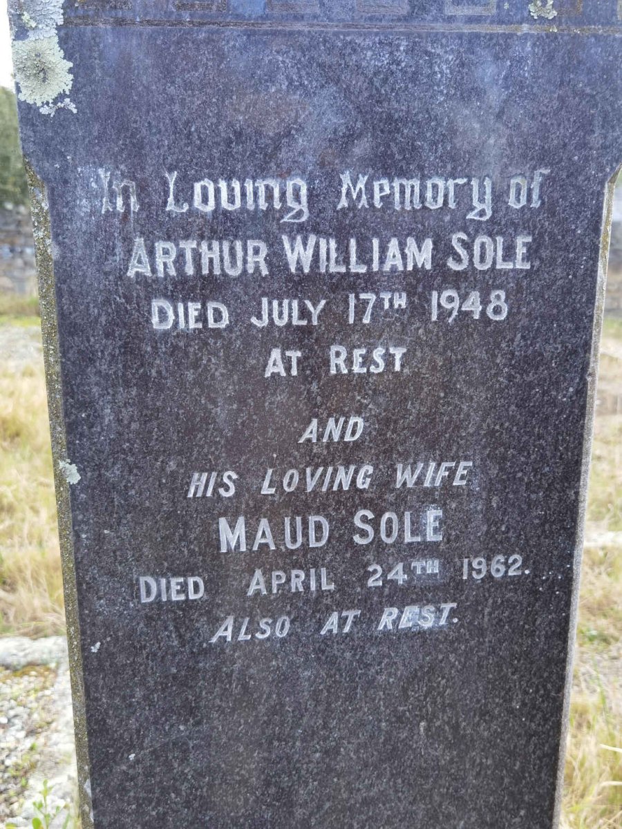 SOLE Arthur William -1948 &amp; Maud -1962