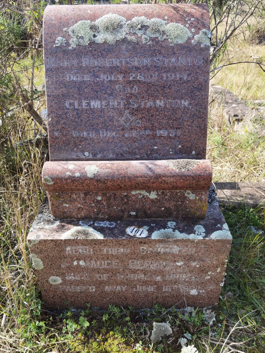 STANTON Clement -1931 &amp; Mary Robertson -1914 :: BRINK Mauge Bernice nee STANTON -1967