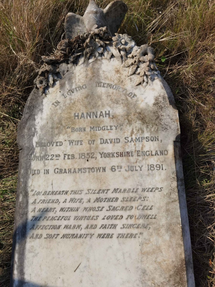 SAMPSON Hannah nee MIDGLEY 1832-1891