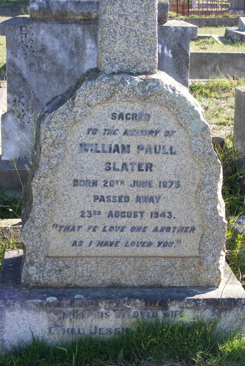 SLATER William Paull 1875-1943 &amp; Ethel Jessie