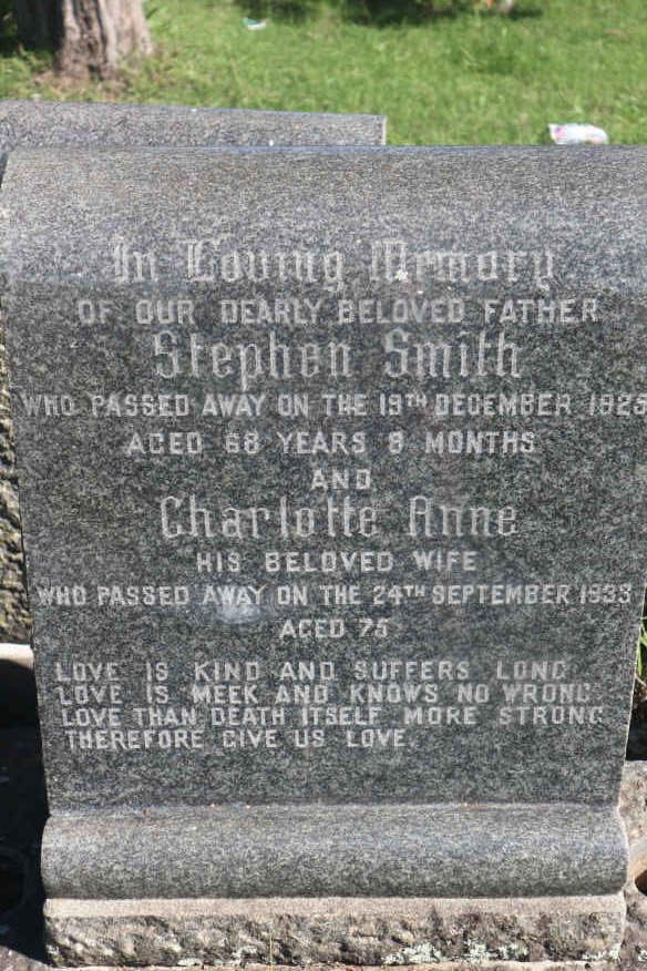 SMITH Stephen -1925 &amp; Charlotte Anne -1933