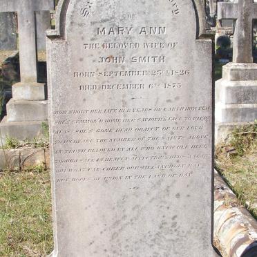 SMITH Mary Ann 1826-1873