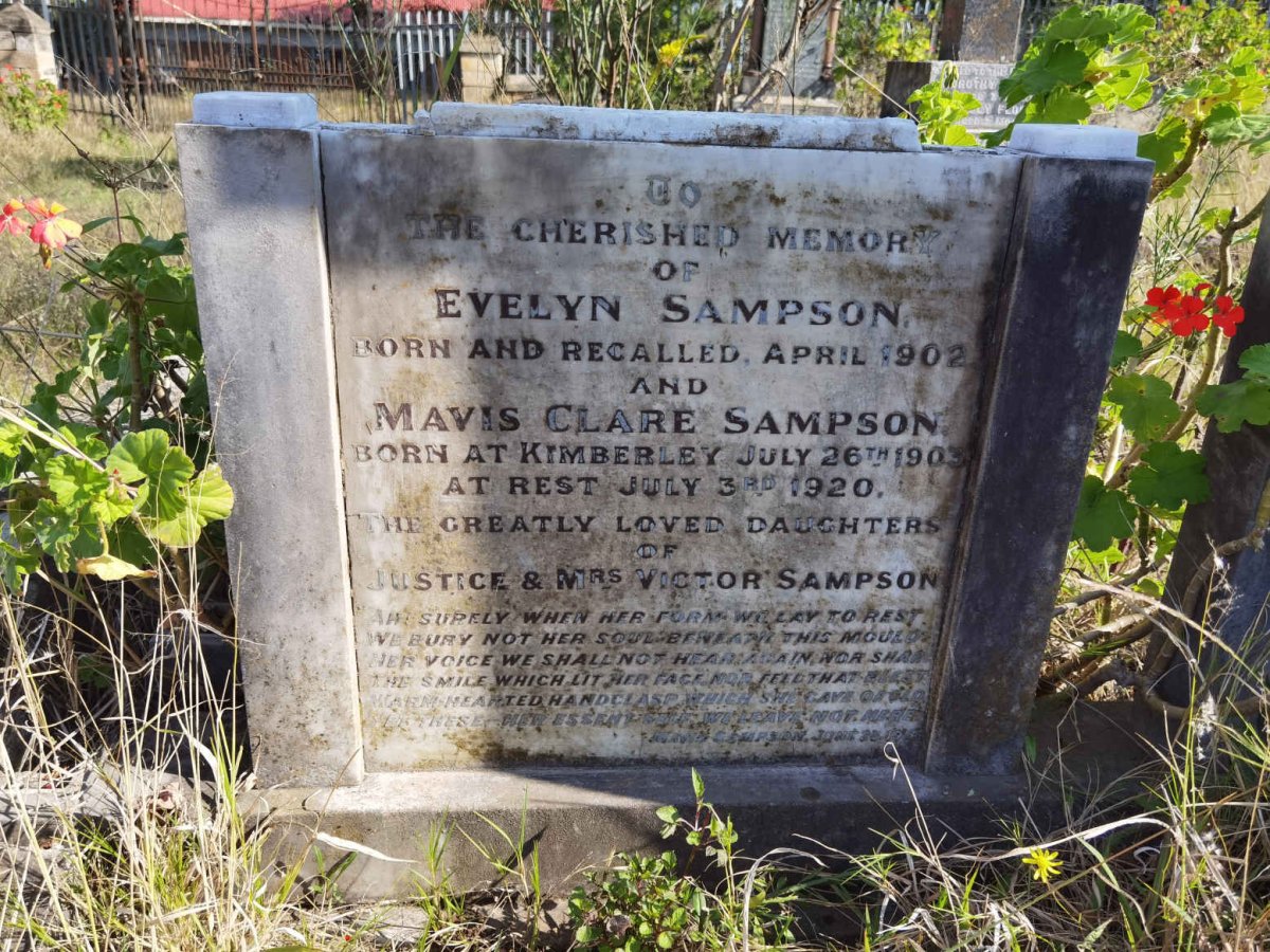 SAMPSON Evelyn -1902 :: SAMPSON Mavis Clare 1903-1920