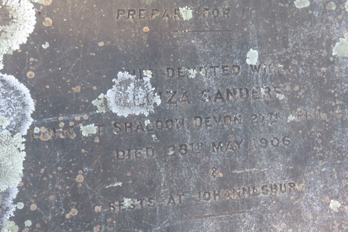 SANDERS ? 18??-187? &amp; Eliza 18??-1906 :: SANDERS Alexander 1851-1852