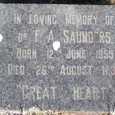 SAUNDERS F.A. 1859-1934