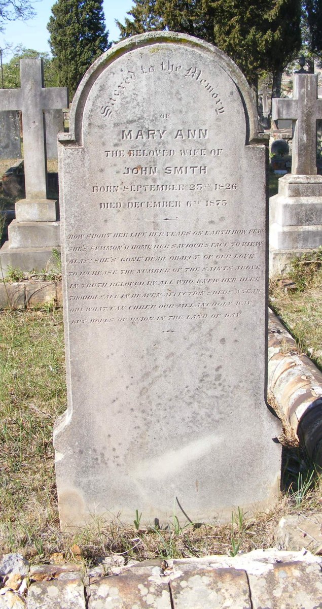 SMITH Mary Ann 1826-1873