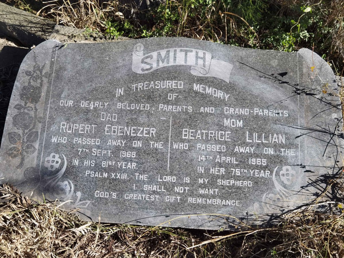 SMITH Rupert Ebenezer -1968 &amp; Beatrice Lillian -1965
