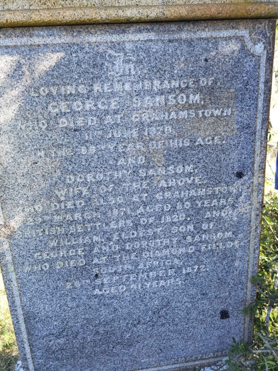 SANSOM George -1870 &amp; Dorothy -1871 :: SANSOM William -1872
