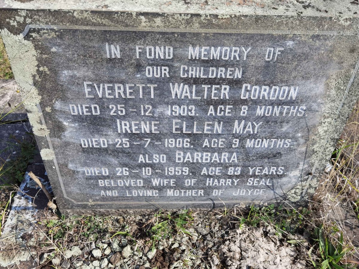 SEAL Barbara -1959 :: SEAL Everett Walter Gordon -1903 :: SEAL Irene Ellen May -1906