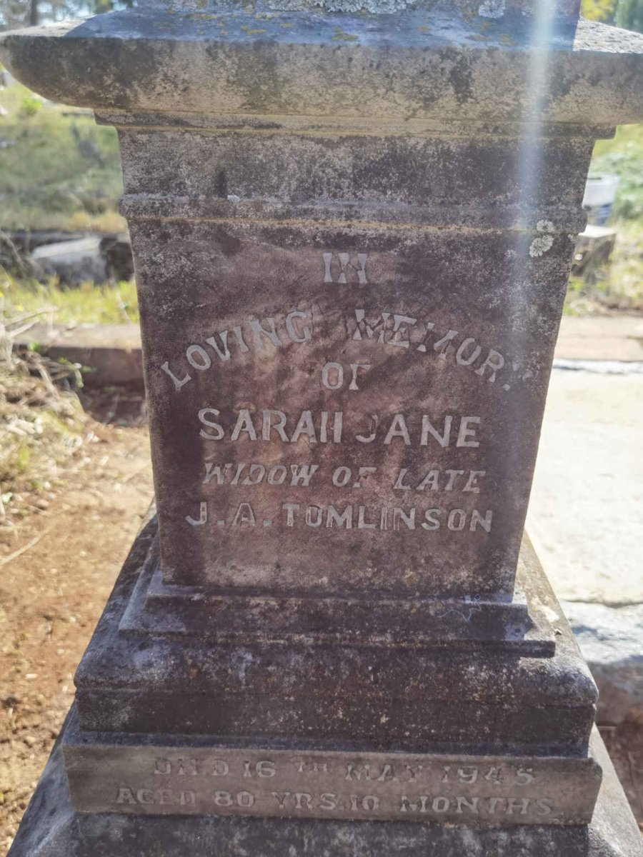 TOMLINSON Sarah Jane -1945