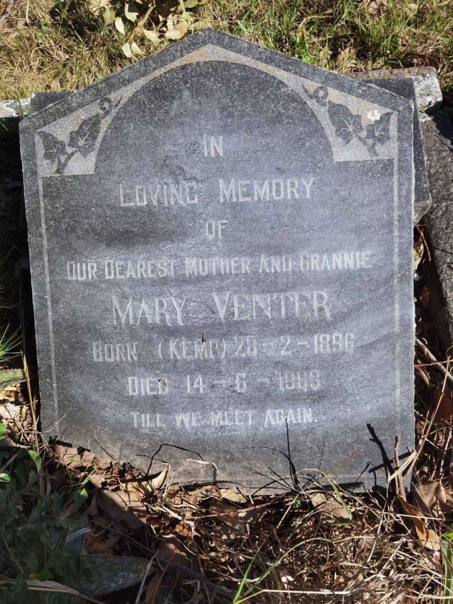 VENTER Mary nee KEMP 1896-1963
