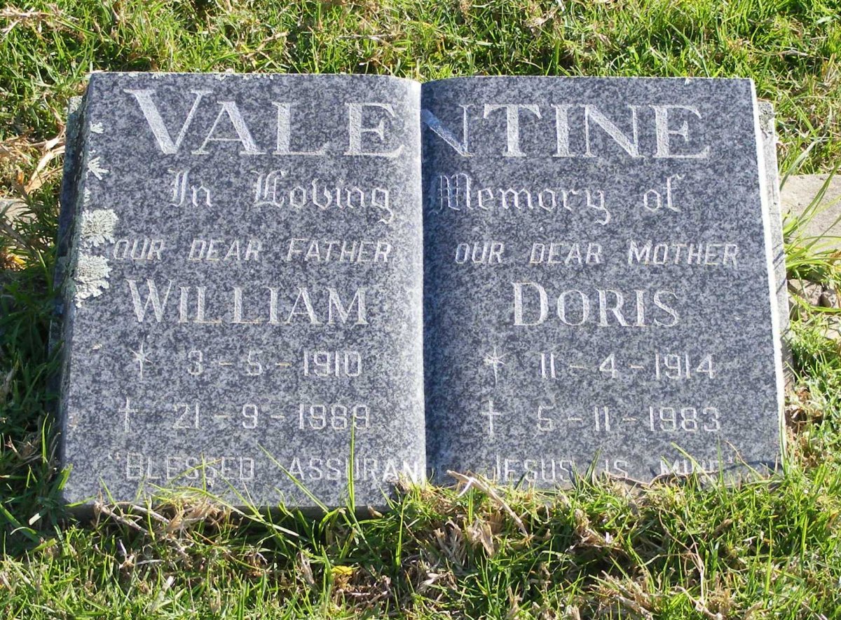 VALENTINE William 1910-1989 &amp; Doris 1914-1983
