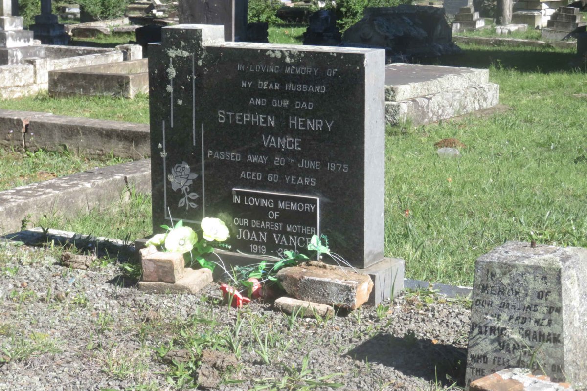 VANCE Stephen Henry -1875 &amp; Joan 1919-2002 :: VANCE Patrick Graham