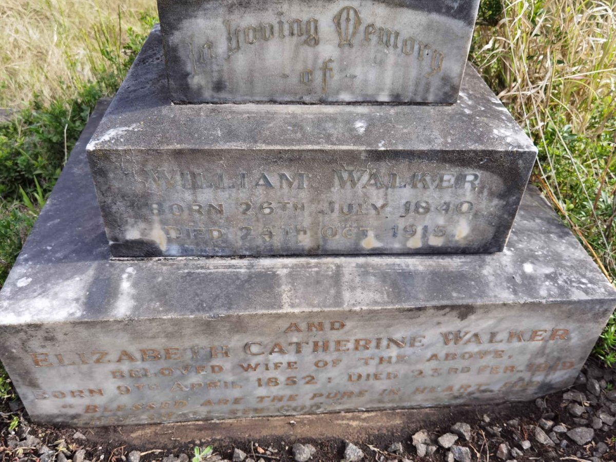 WALKER William 1840-1915 &amp; Elizabeth Catherine 1852-1919