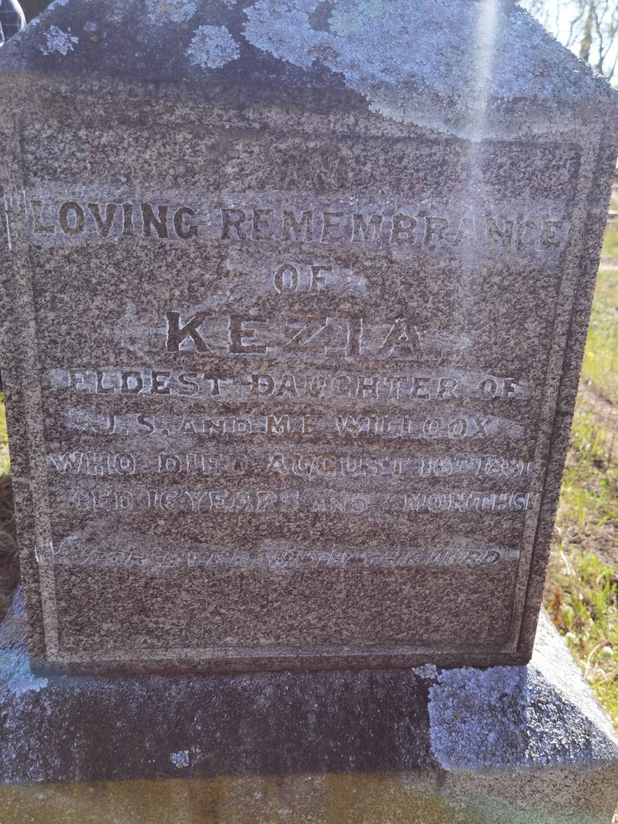 WILLCOX Kezia -1881