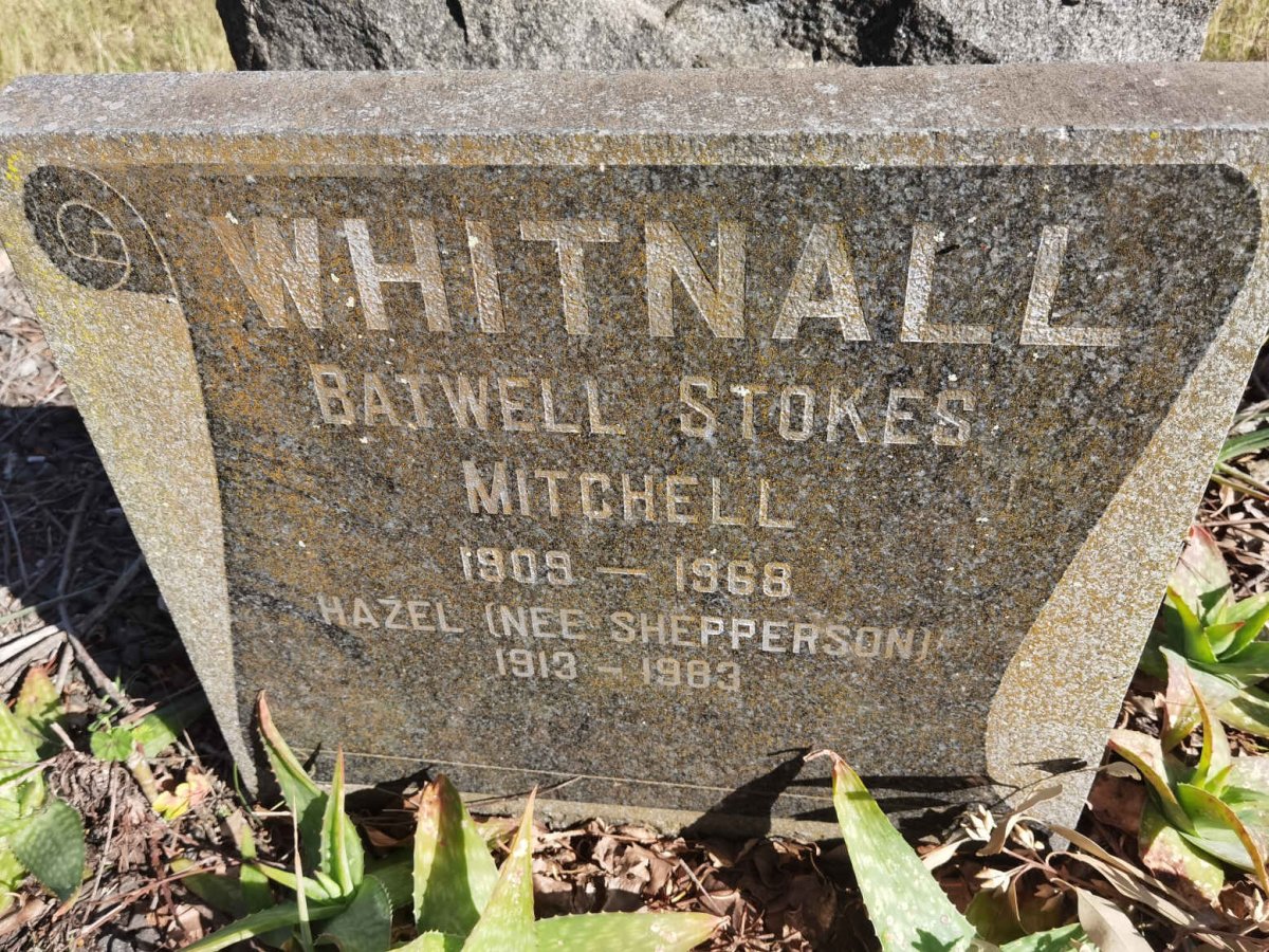 WHITNALL Batwell Stokes Mitchell 1909-1968 &amp; Hazel SHEPPERSON 1913-1983