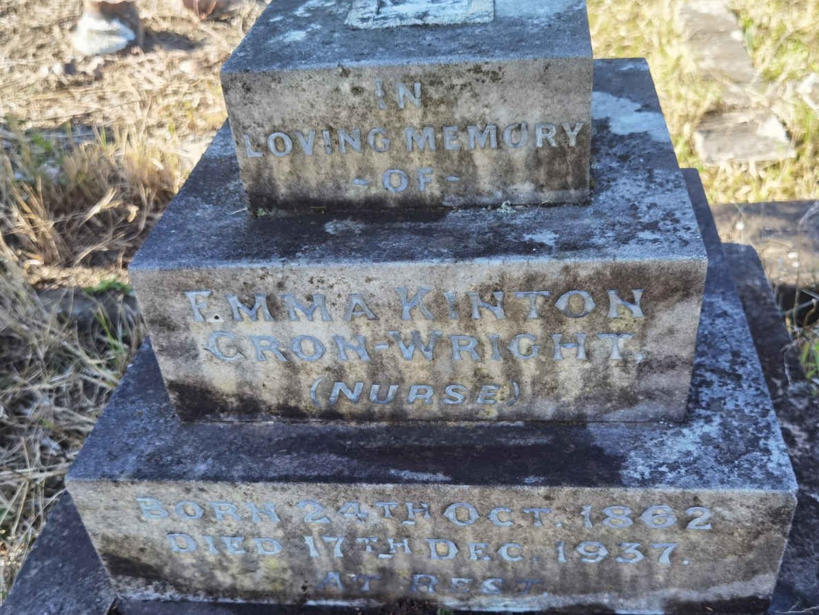 WRIGHT Emma Kinton, CRON 1862-1937