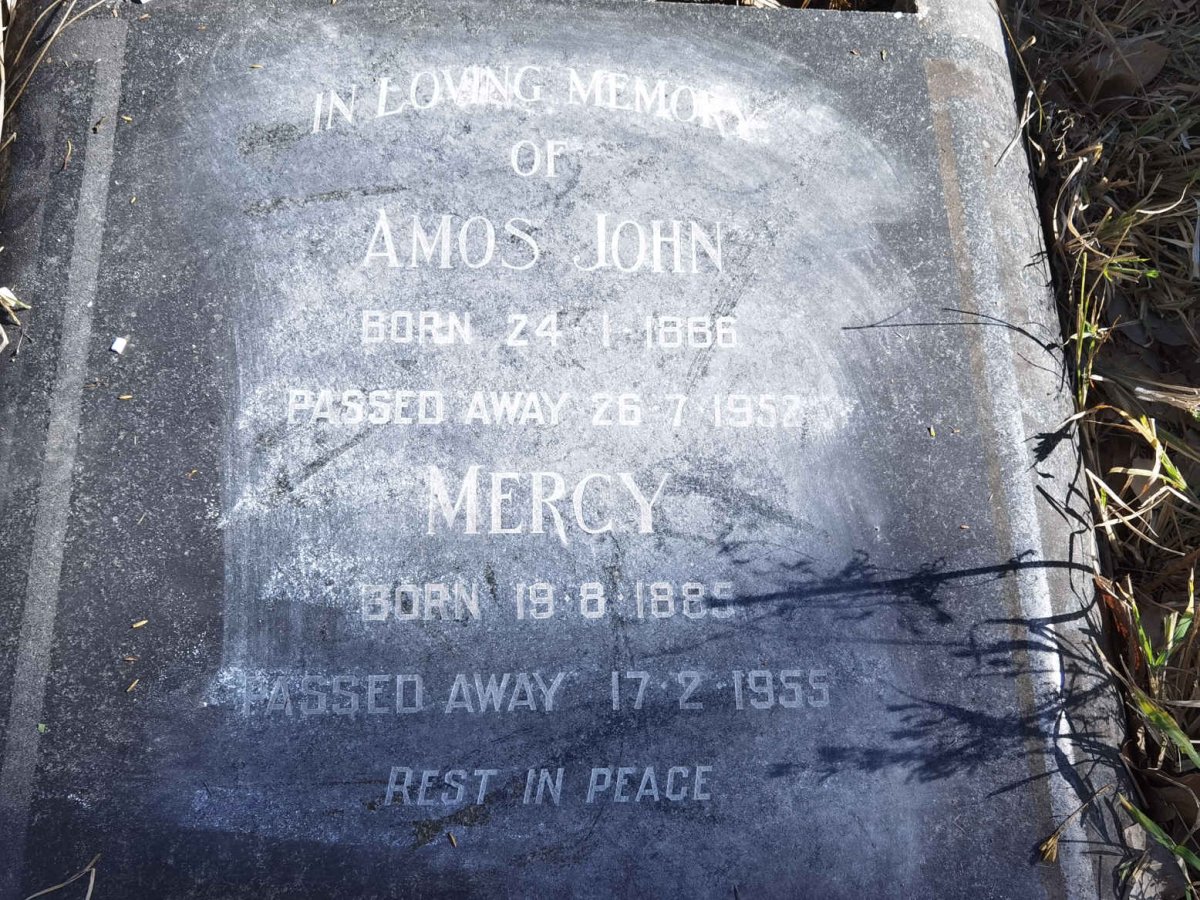 WESSON Amos John 1886-1952 & Mercy 1885-1955