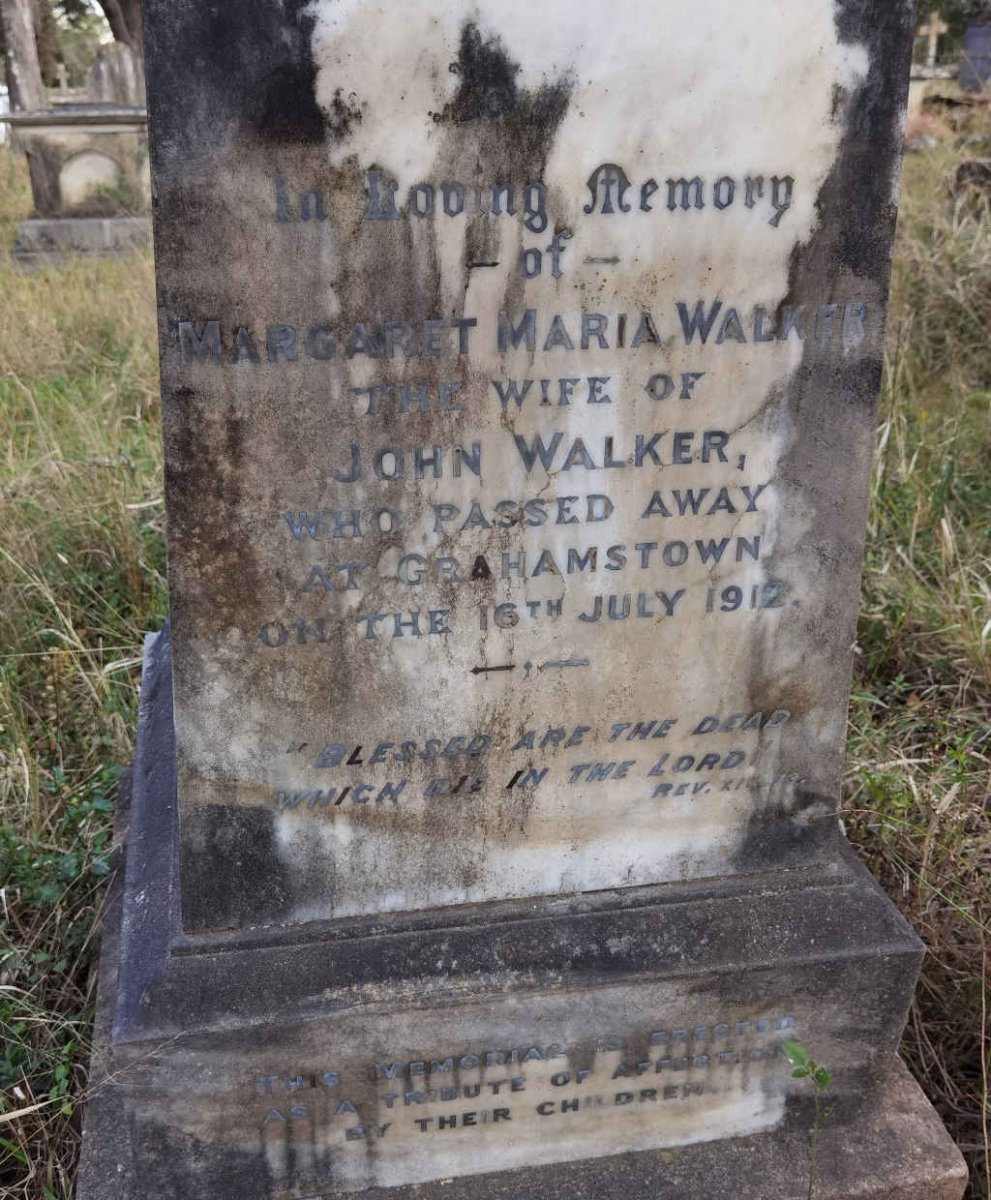 WALKER Margaret Maria -1912