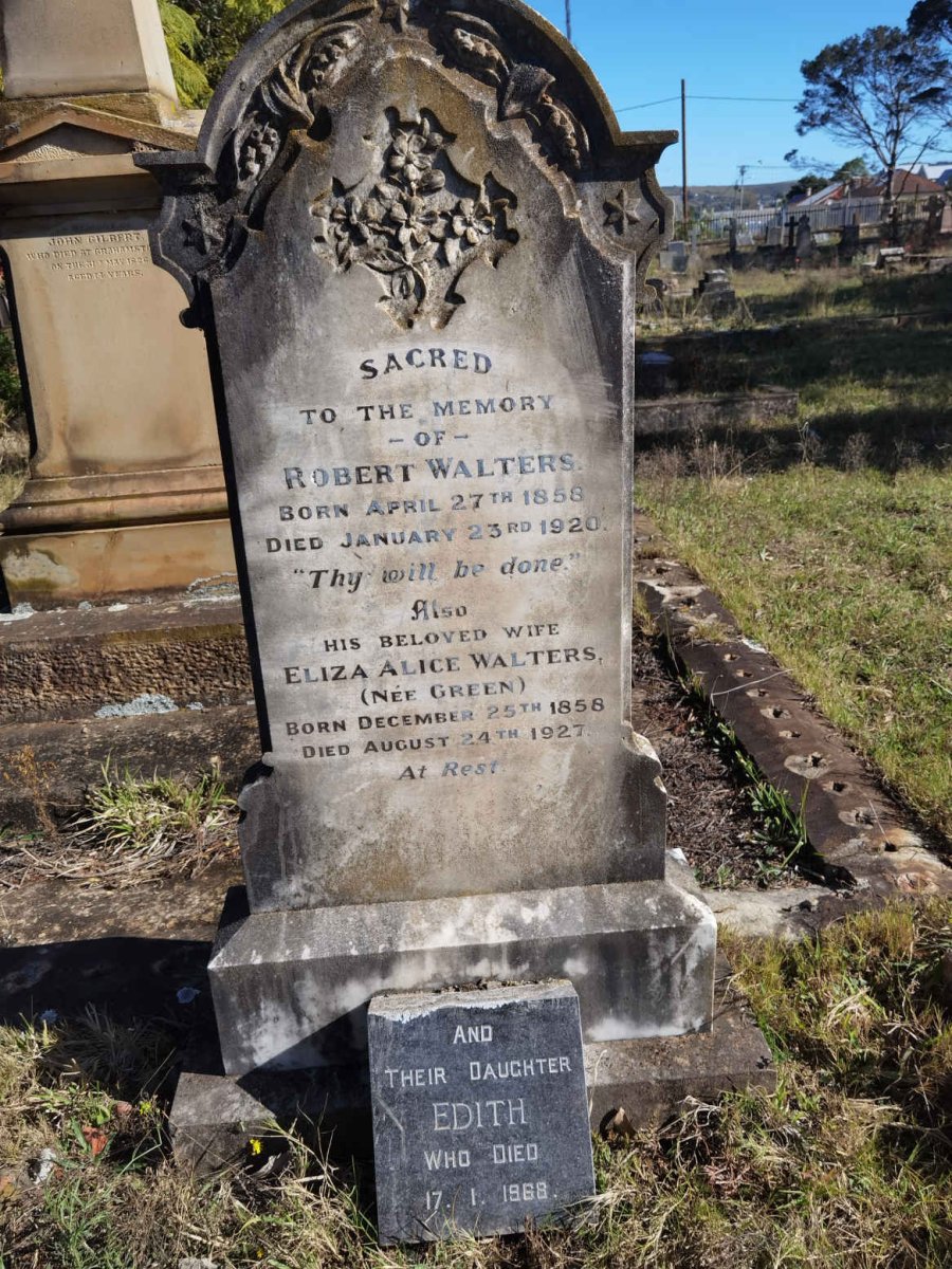 WALTERS Robert 1858-1920 &amp; Eliza Alice GREEN 1858-1927