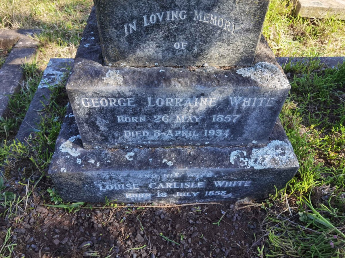 WHITE George Lorraine 1857-1934 & Louise Carlise 1858-1934