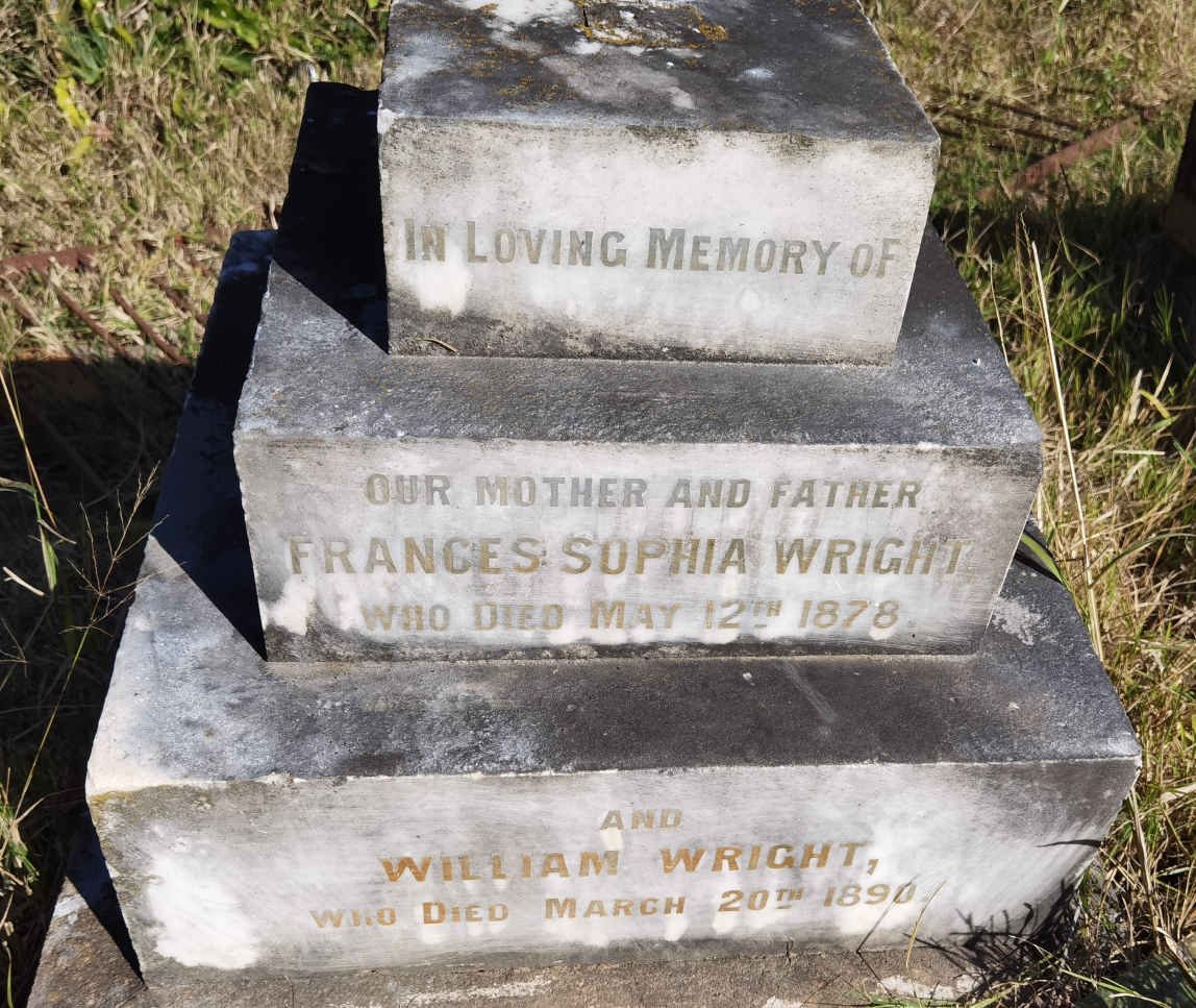 WRIGHT William -1890 &amp; Frances Sophia -1878