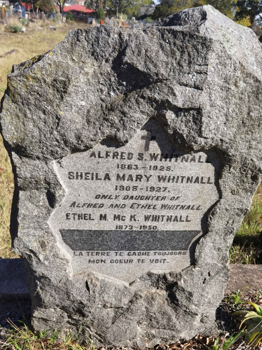 WHITNALL Sheila Mary 1905-1927 :: WHITNALL Ethel M. Mc K. 1873-1950